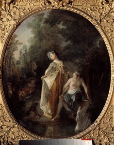 Los bañistas. Pintura de Nicolas Lancret (1690-1743)