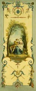 Tres paneles decorativos con alegorías de invierno, verano y otoño de Nicolas Lancret