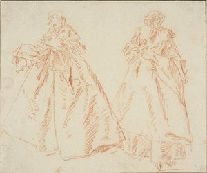 Dos mujeres de pie de Nicolas Lancret