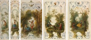 Paneles de pared: El jardinero, Horticultura, El viñedo, El balancín, El columpio
