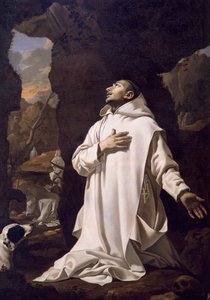 San Bruno rezando en el desierto, de Nicolas Mignard (1606-1668), óleo sobre lienzo, 220x1445 cm de Nicolas Mignard