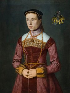 Susanna Stefan, esposa de Wolfgang Furter, principios de la década de 1560 (óleo sobre lienzo) de Nicolas Neufchatel