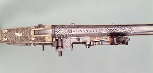 Pareja de pistolas de presentación de pedernal con montura de plata, tradicionalmente regaladas por Napoleón I a su hermano José Bonaparte al recibir éste la corona de España, probablemente en 1808. Fabricadas por Nicholas Noel Boutet, Versalles. de Nicolas Noel Boutet