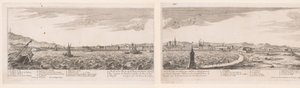 Gezicht en Barcelona Perfil del pueblo y ciudad de Barcelona (...) (título sobre objeto) de Nicolas Perelle