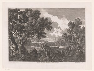 paisaje con arboles de Nicolas Perelle