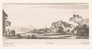 paisaje con capilla de Nicolas Perelle