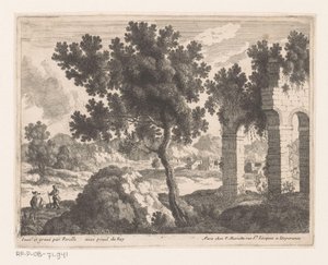 Paisaje con ruinas con arcos de Nicolas Perelle