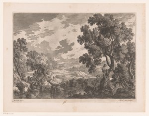 Paisaje de río con camino sinuoso de Nicolas Perelle