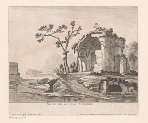 Ruina de Villa Adriana City Temple Adrianne (título sobre el objeto) de Nicolas Perelle