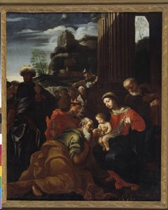 Adoración de los Reyes Magos (óleo sobre lienzo) de Nicolas Pinson