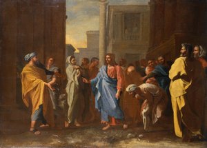Cristo y la mujer adúltera (óleo)
