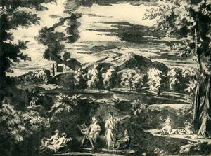 Paisaje con Orfeo y Eurídice, mediados del siglo XVII, 1943 de Nicolas Poussin