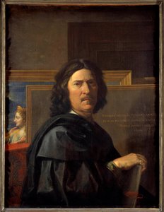 Autorretrato a los 56 años Pintura de Nicolas Poussin de Nicolas Poussin