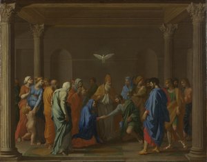 Siete Sacramentos: Matrimonio, ca 1637-1640 de Nicolas Poussin