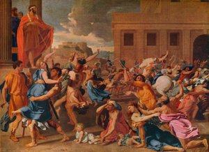 El Rapto de las Sabinas, c1633 de Nicolas Poussin