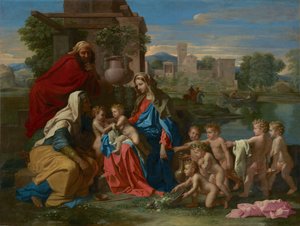 La Sagrada Familia, c.1651 (óleo sobre lienzo) de Nicolas Poussin