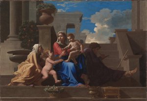La Sagrada Familia en los Escalones, 1648 de Nicolas Poussin