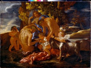 La crianza de Baco de Nicolas Poussin