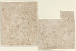 Tres soldados descubriendo a una mujer dormida de Nicolas Raymond de La Fage