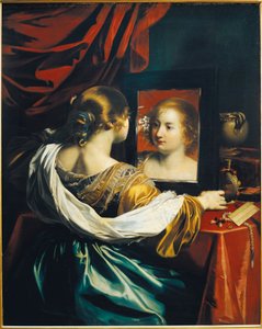 Vanidad, Mujer en el espejo de Nicolas Regnier