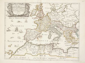 Mapa del Imperio Romano, c.1675-76 de Nicolas Sanson DAbbeville