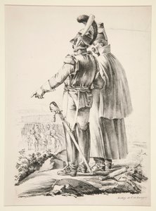 Dos coraceros a pie de Nicolas Toussaint Charlet