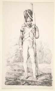 Granadero de a pie de la Vieja Guardia, de la serie La Vieille Armee Francaise de Nicolas Toussaint Charlet