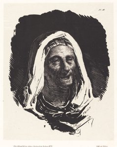 Cabeza de una Anciana de Nicolas Toussaint Charlet