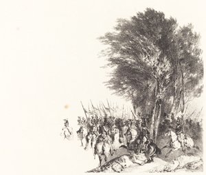 Lanceros en marcha de Nicolas Toussaint Charlet