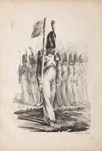 Trajes militares: Carabineros Sargento, Guía General, 1817-1818