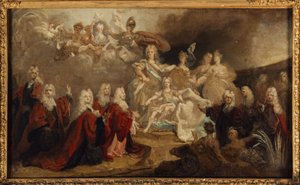 Alegoría del compromiso de Luis XV con la infanta María Ana Victoria de España (1722), en 1722 (óleo sobre lienzo)