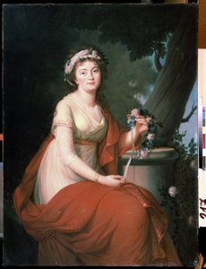 "Retrato de la condesa Tatiana Youssoupova" (Condesa Tatyana Yusupova) Pintura de Nicolas de Courteille (1768-c.1830) Museo Estatal Arkhangelskoye Estate, Moscú de Nicolas de Courteille