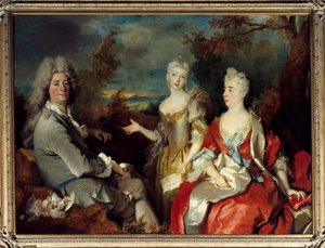 Retrato de familia anteriormente conocido como retrato del pintor, su esposa y su hija de Nicolas de Largillière