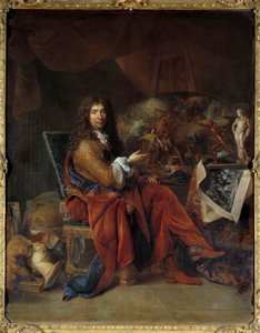 Retrato de Charles Lebrun, primer pintor del rey Luis XIV de Nicolas de Largillière