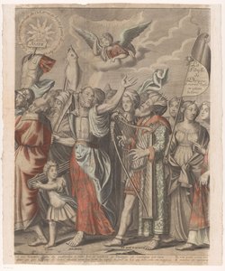 Procesión Triunfal de Cristo con Figuras del Antiguo y Nuevo Testamento (Segunda Parte) El triunfo de Jesucristo (título sobre objeto) de Nicolas de Larmessin (I)