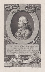 Retrato de Louis Elisabeth de La Vergne, Conde de Tressan, 1783-92 de Nicolas de Launay