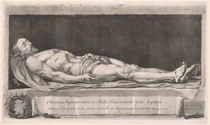 El Cristo muerto que yace en el sepulcro
