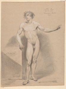 Desnudo masculino de pie, visto de frente (2º premio 1796) de Nicolaus Ritter jr.