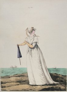 Vestido de mañana en la playa de la 