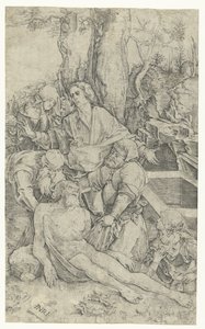 Entierro de Cristo de Nicoletto da Modena (attributed to)