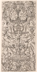 Panel ornamental con jaula de pájaros