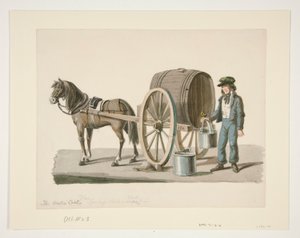 El carro de agua de manantial de Nicolino Calyo