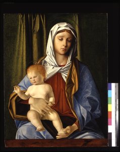 Virgen con el Niño (temple y óleo sobre madera) de Nicolo Rondinelli
