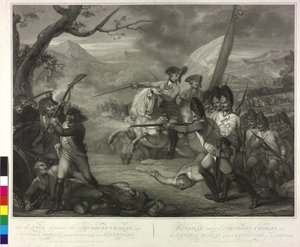 El 19.10.1796 Archiduque Karl en la batalla de Emmendingen de Nicolo Schiavonetti