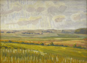 Colinas de Asminderup contra la luz de Niels Larsen Stevns