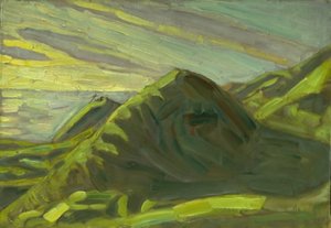 Acantilados en Røsnæs. Atardecer de Niels Larsen Stevns