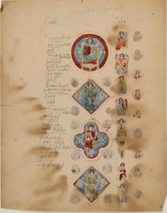 Copias de mosaicos paleocristianos, y notas sobre los colores