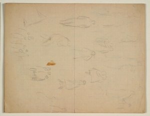 Bocetos de figuras en movimiento y grupos de figuras de Niels Larsen Stevns
