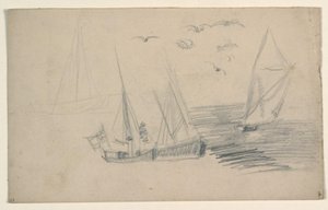 Bocetos de barcos de pesca de Niels Larsen Stevns