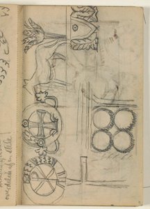 Estudios de diferentes ornamentos funerarios de Niels Larsen Stevns